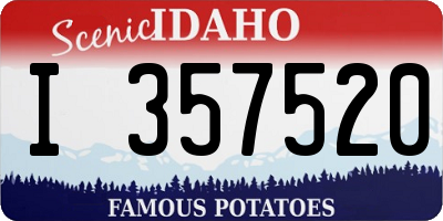 ID license plate I357520