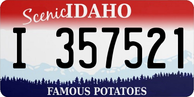 ID license plate I357521