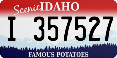 ID license plate I357527
