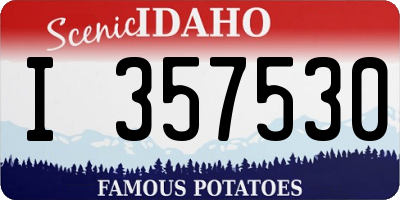 ID license plate I357530