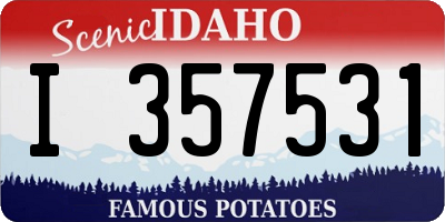 ID license plate I357531