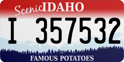 ID license plate I357532