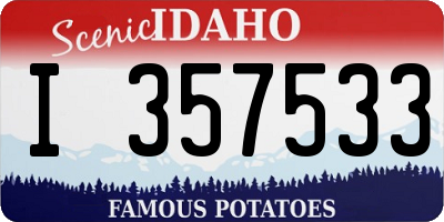ID license plate I357533