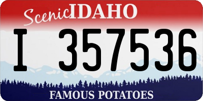 ID license plate I357536