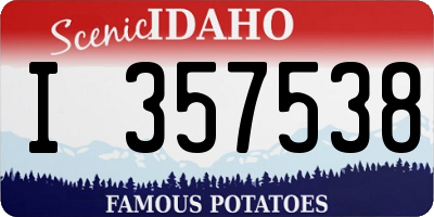 ID license plate I357538