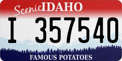 ID license plate I357540