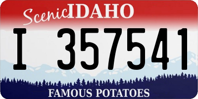 ID license plate I357541