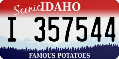 ID license plate I357544