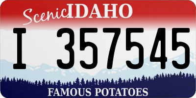 ID license plate I357545