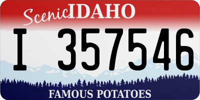 ID license plate I357546