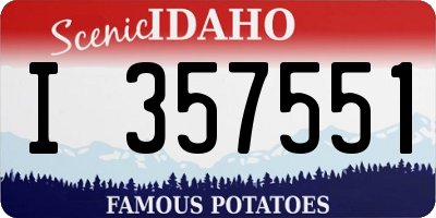 ID license plate I357551