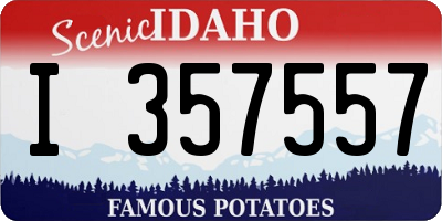 ID license plate I357557