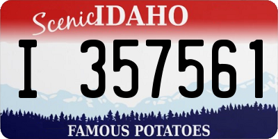 ID license plate I357561