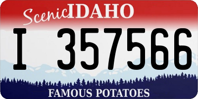 ID license plate I357566