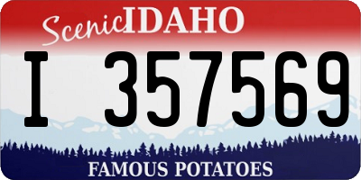 ID license plate I357569