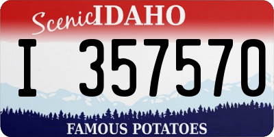 ID license plate I357570