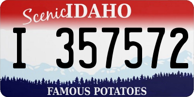 ID license plate I357572