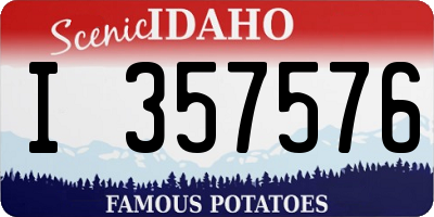 ID license plate I357576