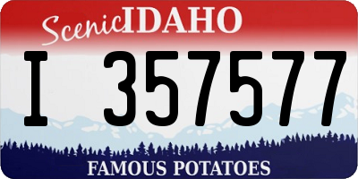 ID license plate I357577