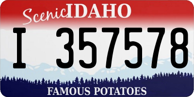 ID license plate I357578