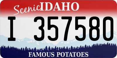 ID license plate I357580