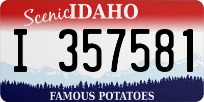 ID license plate I357581