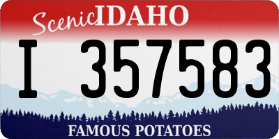 ID license plate I357583