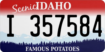 ID license plate I357584