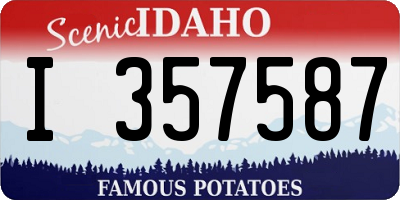 ID license plate I357587