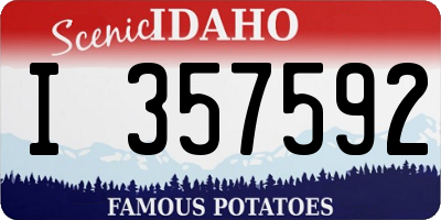 ID license plate I357592