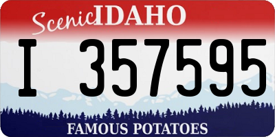 ID license plate I357595