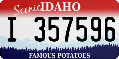 ID license plate I357596