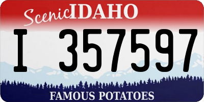 ID license plate I357597