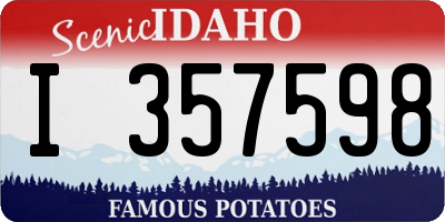 ID license plate I357598