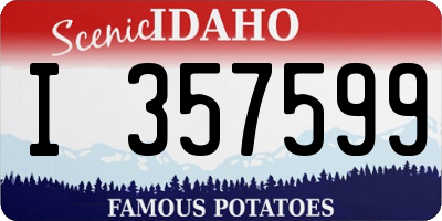 ID license plate I357599