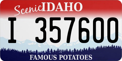 ID license plate I357600