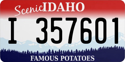 ID license plate I357601