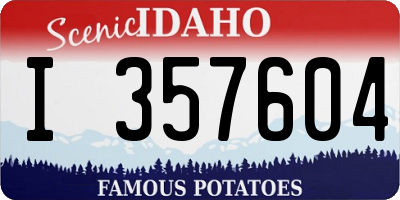 ID license plate I357604