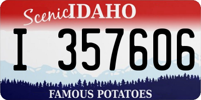 ID license plate I357606