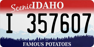 ID license plate I357607