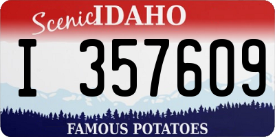 ID license plate I357609
