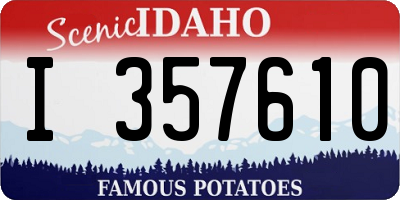 ID license plate I357610