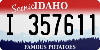 ID license plate I357611
