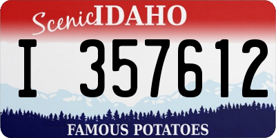 ID license plate I357612