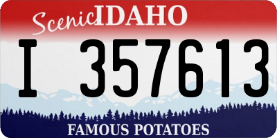 ID license plate I357613