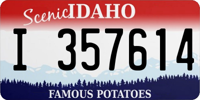 ID license plate I357614