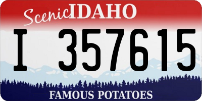 ID license plate I357615