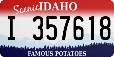 ID license plate I357618