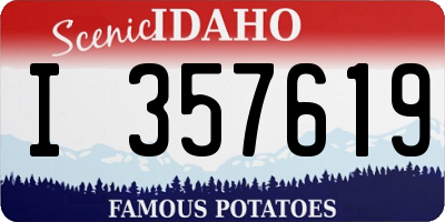 ID license plate I357619