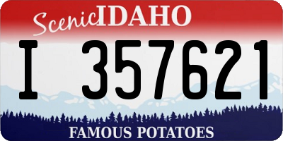 ID license plate I357621